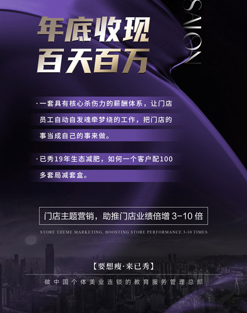 开留纤减肥店方案 美容院加盟店靠谱吗